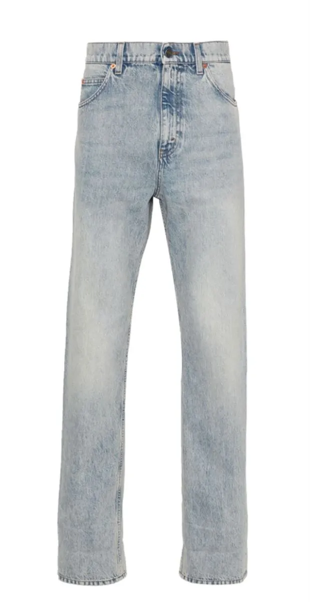 MID-RISE STRAIGHT-LEG JEANS