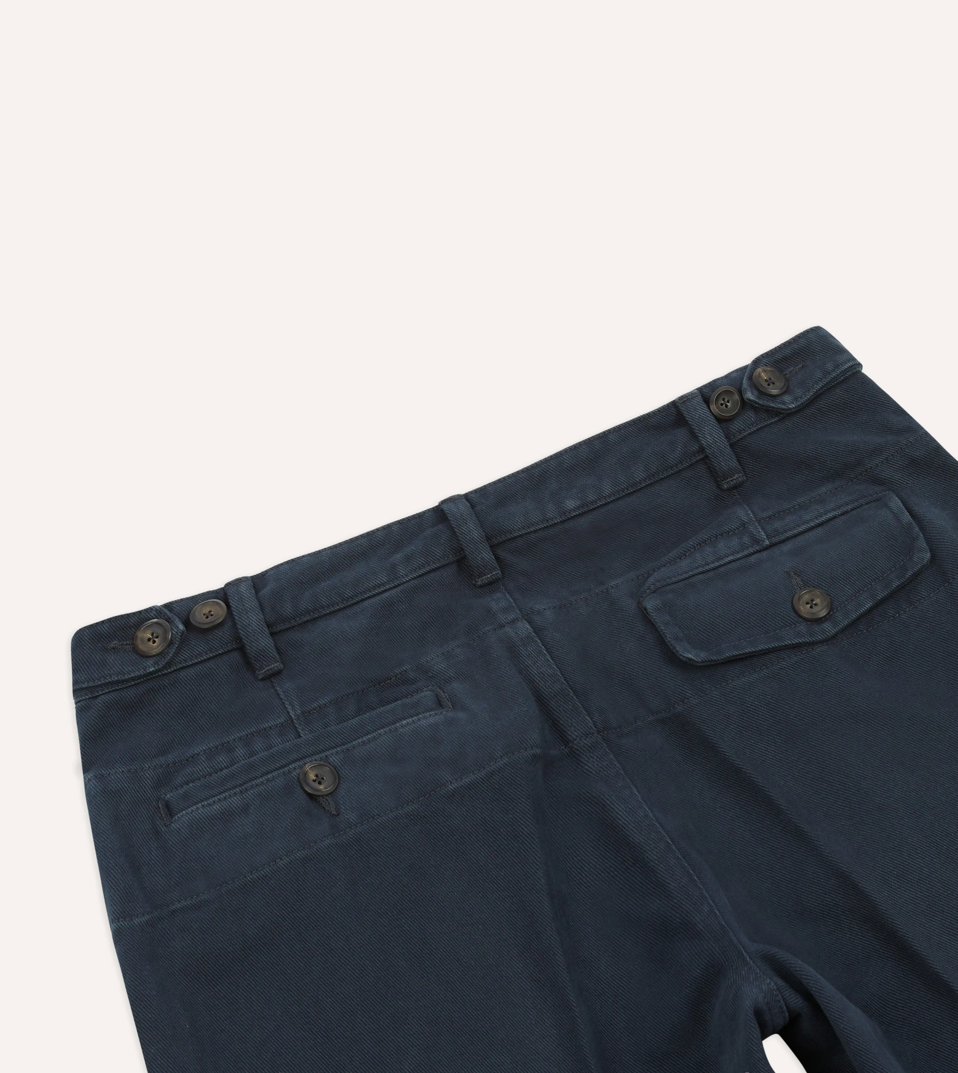 Navy Heavy Cotton Twill Games Trousers