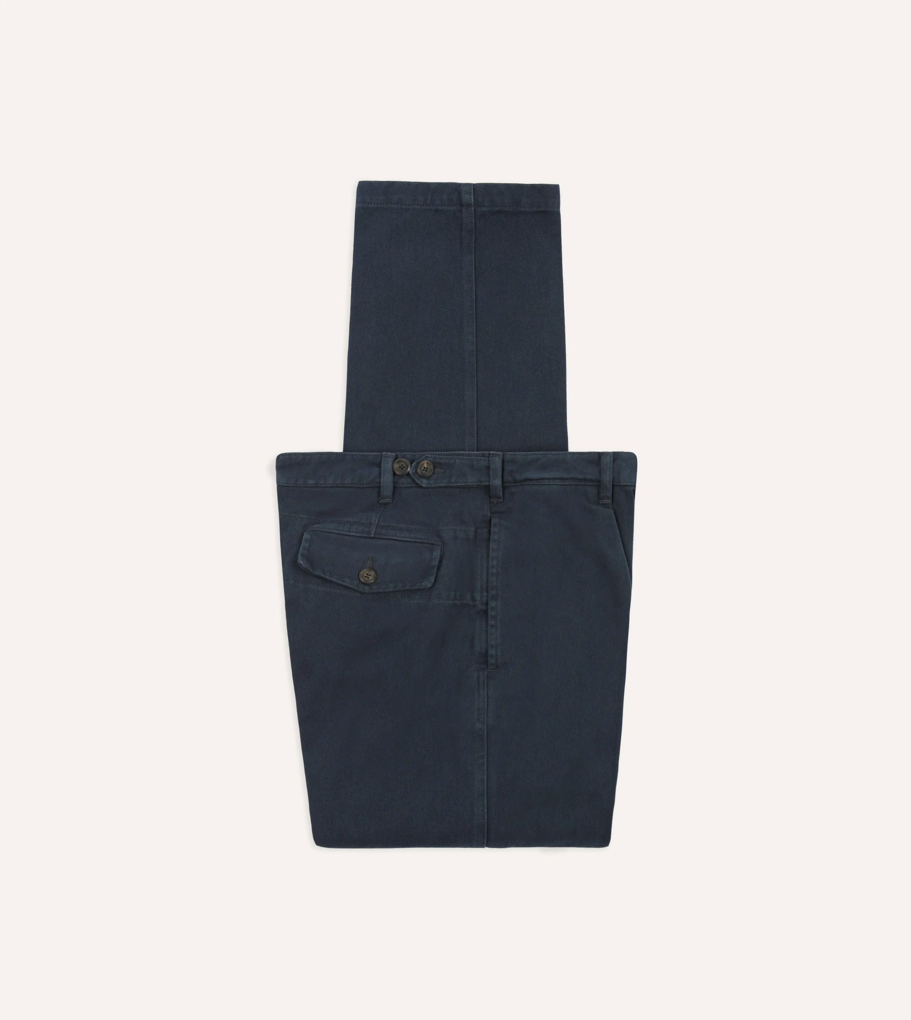 Navy Heavy Cotton Twill Games Trousers