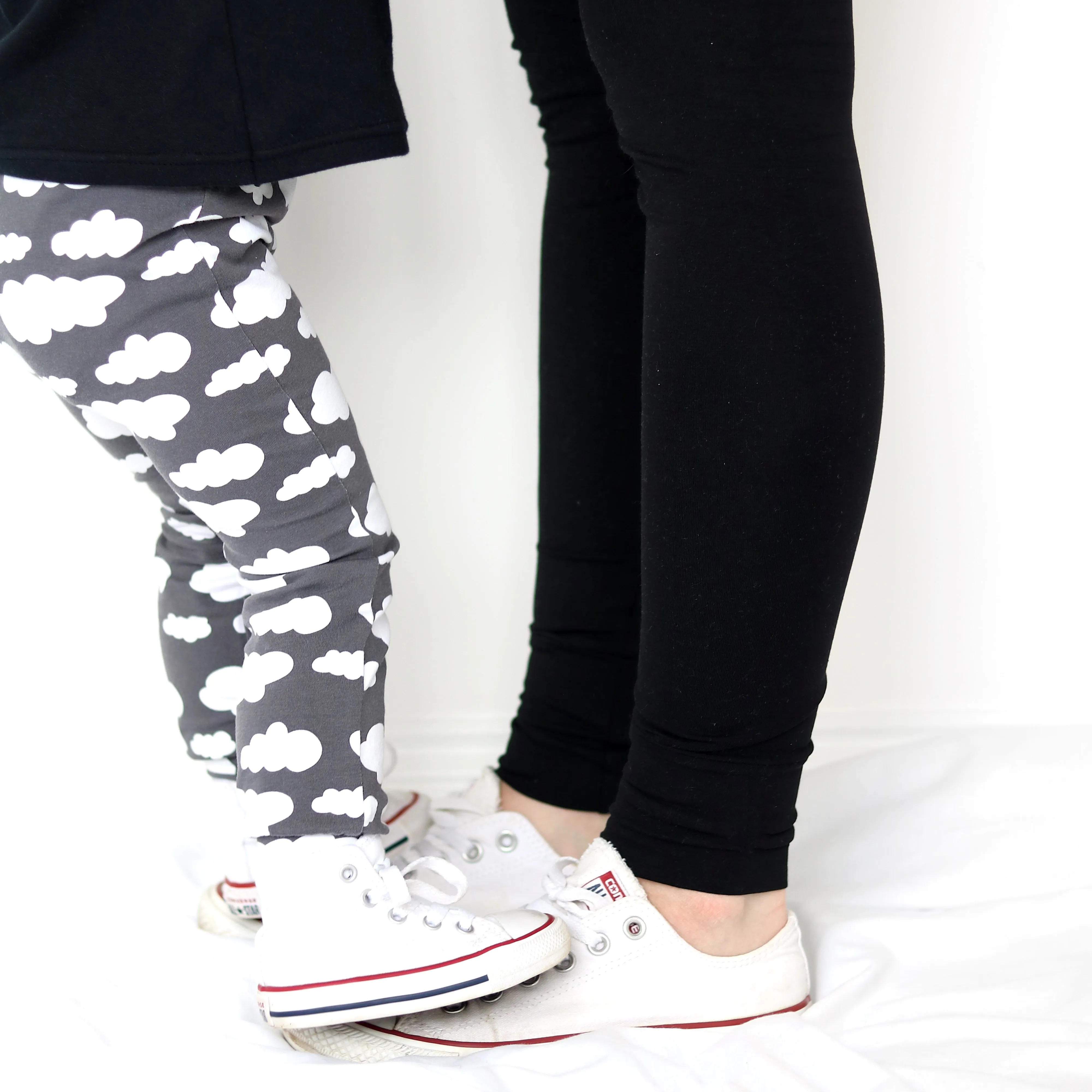 Plain Black Adult Leggings