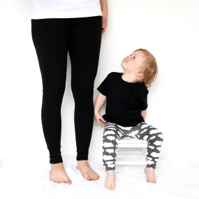 Plain Black Adult Leggings