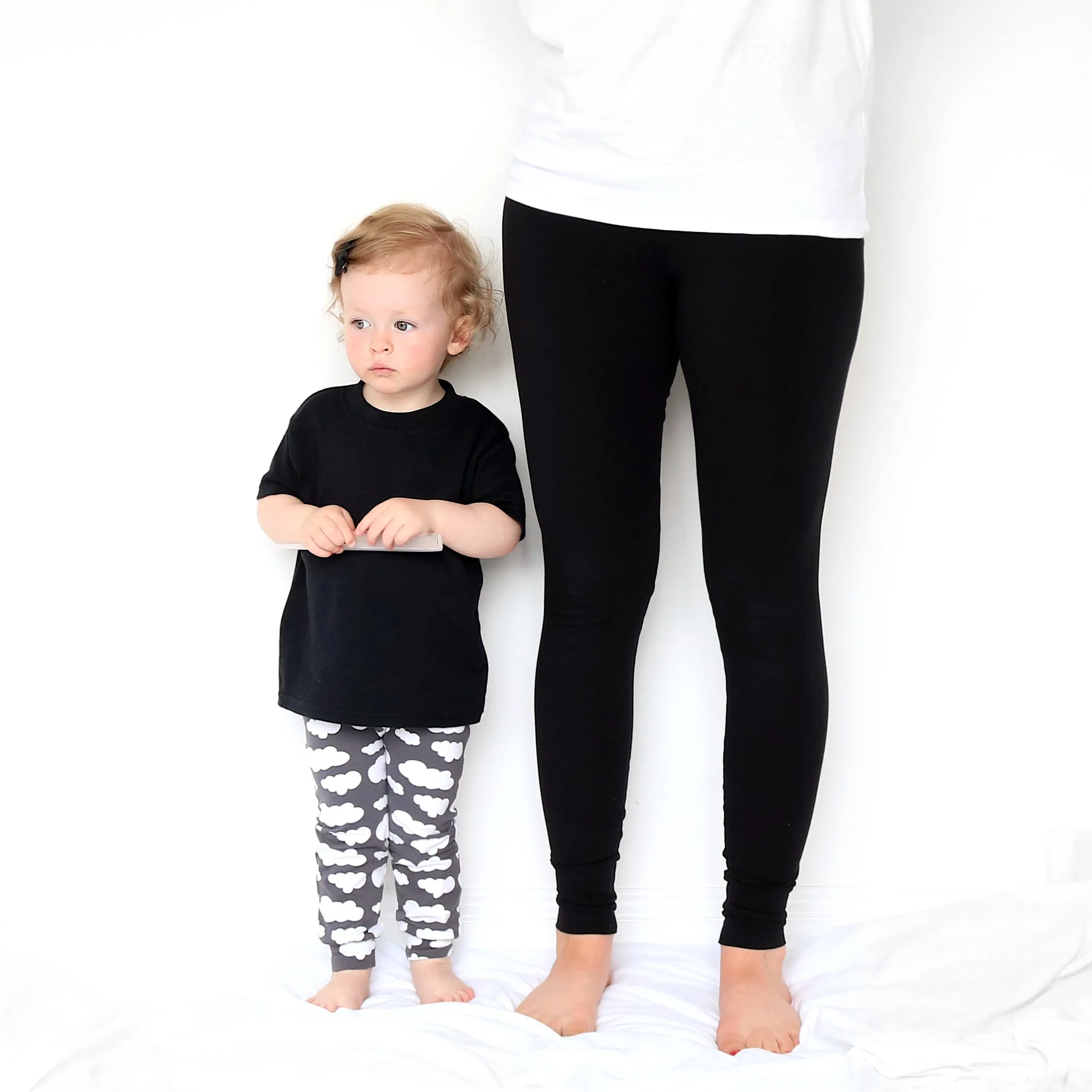 Plain Black Adult Leggings