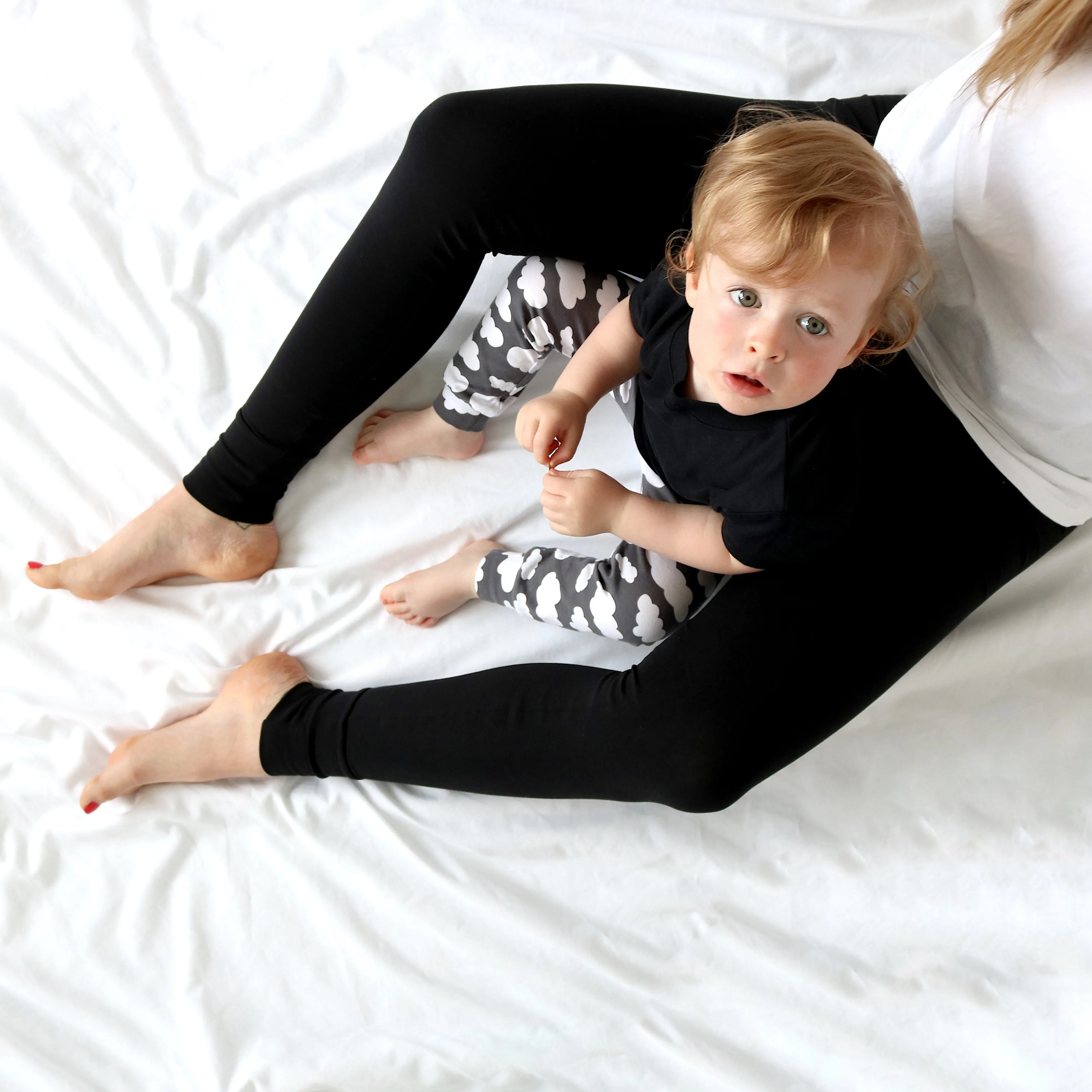 Plain Black Adult Leggings