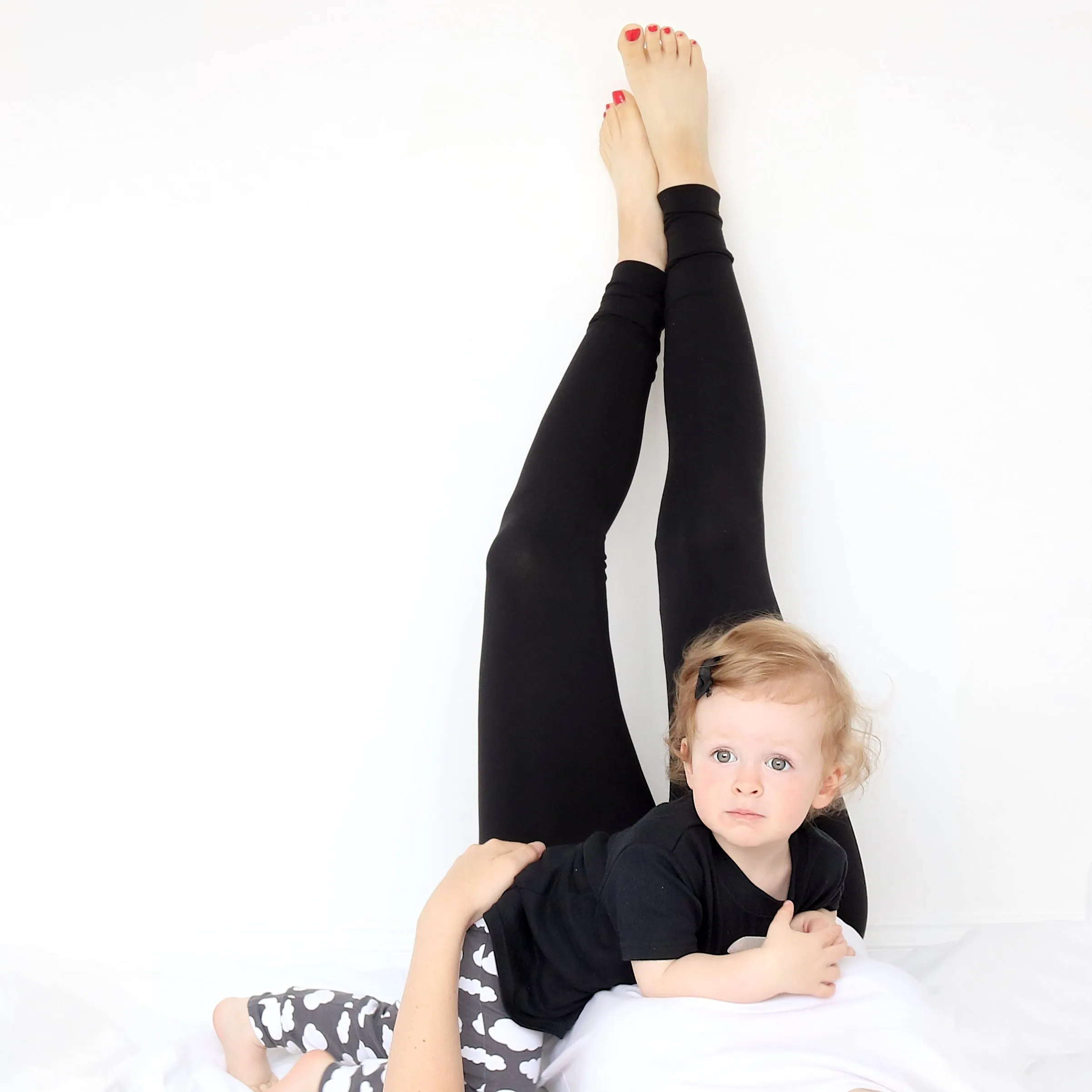 Plain Black Adult Leggings