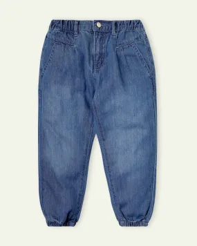 Pleated Pull Up Jeans