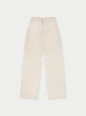 SATIN EMBLEM TROUSERS - BEIGE