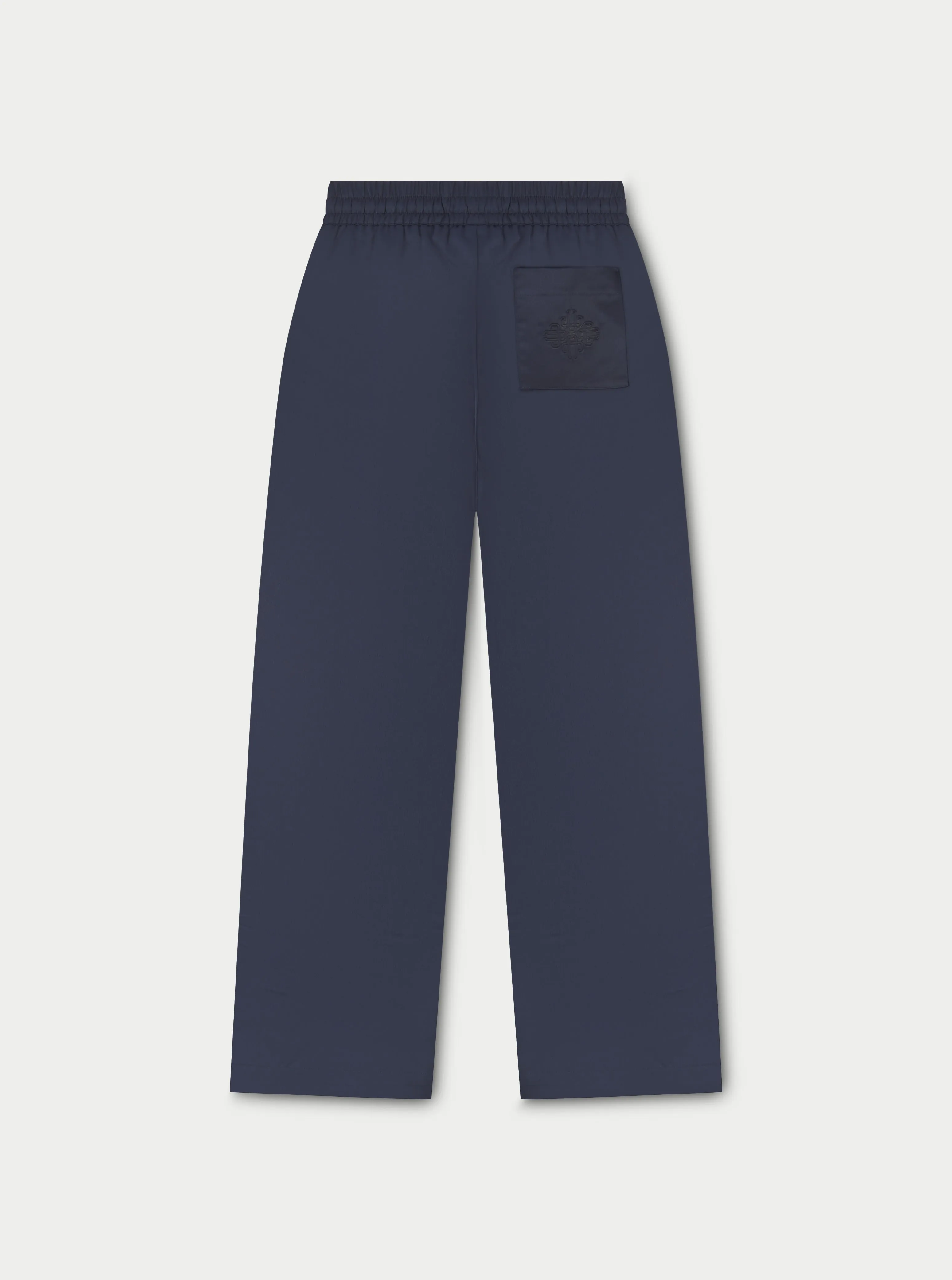 SATIN EMBLEM TROUSERS - NAVY