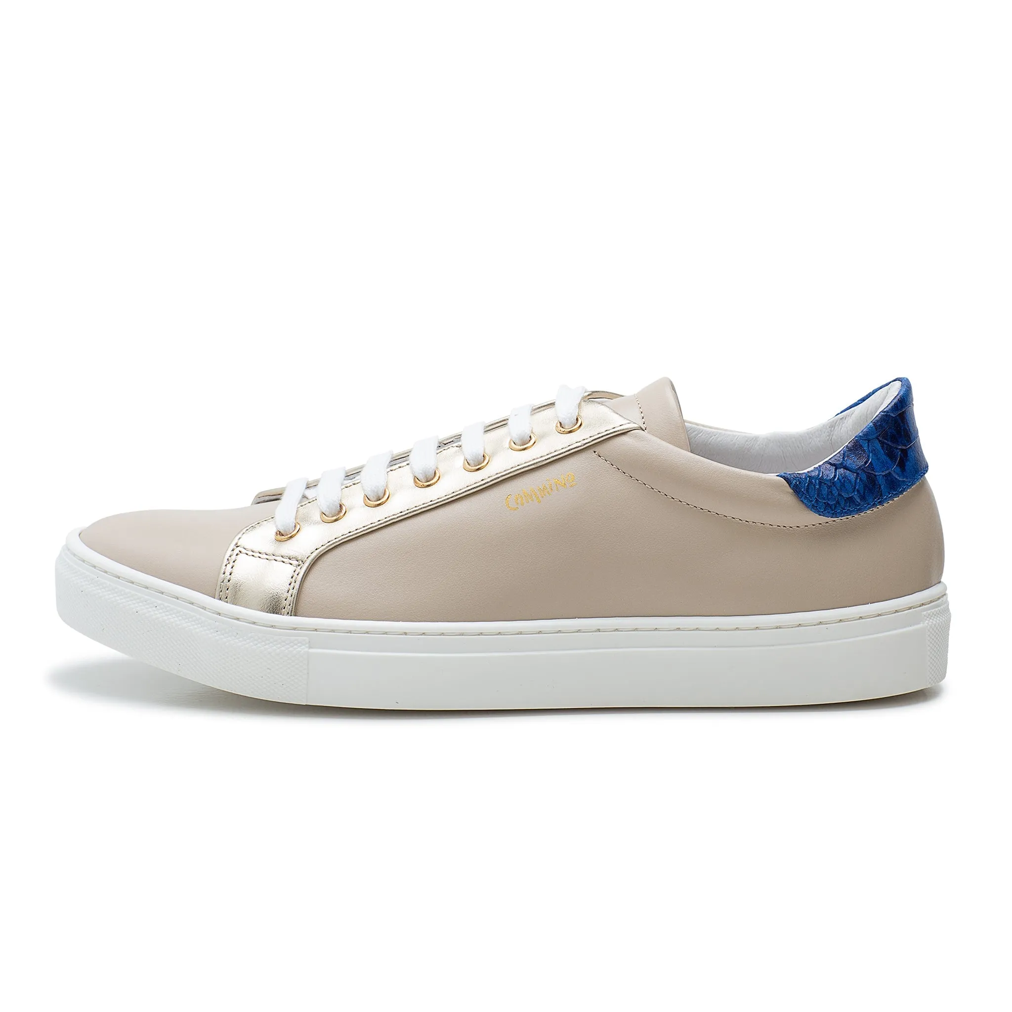 Sorrento- platinum and blue sneaker