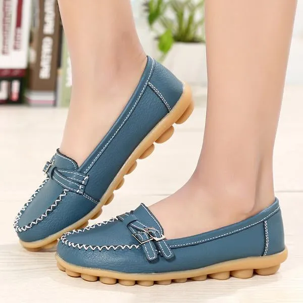 Women's Casual Belt Flat Dodge Shoes Nurse Shoes 73234447S