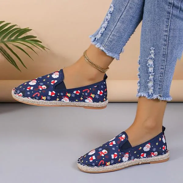 Women's Casual Festival Printed Flat Canvas Shoes 79503866S