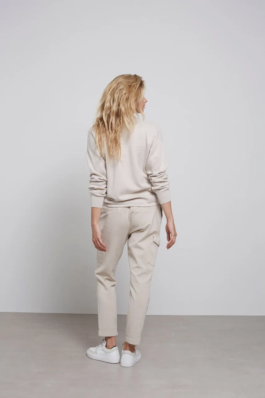 YAYA Pumice Stone  Jersey Cargo Trousers