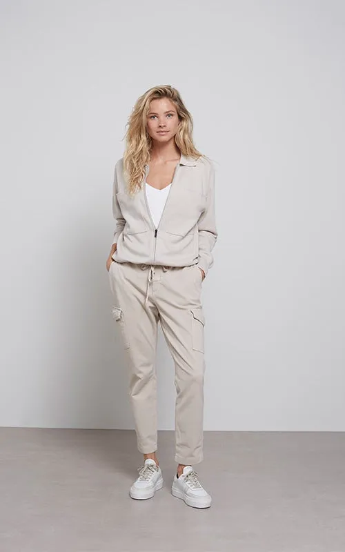 YAYA Pumice Stone  Jersey Cargo Trousers